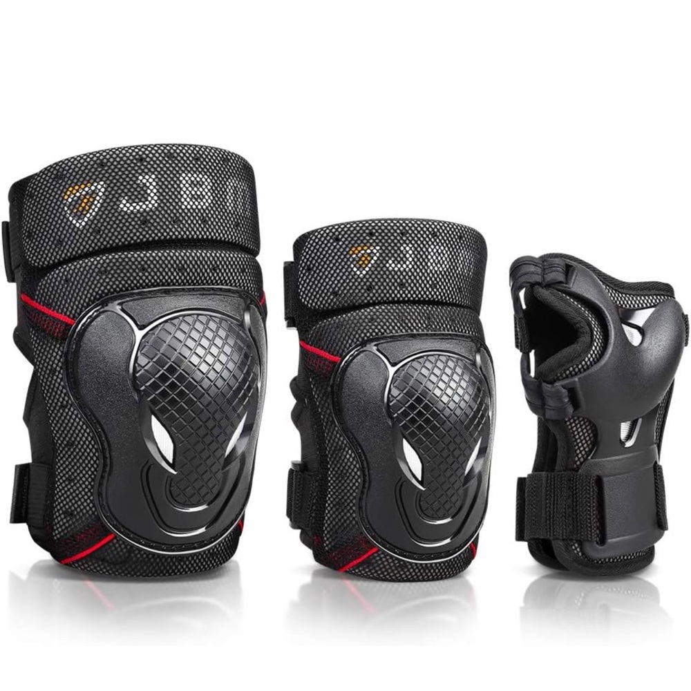 Knee Pads Elbow Pads with Wrist Guards Protective Set for Biking .size M